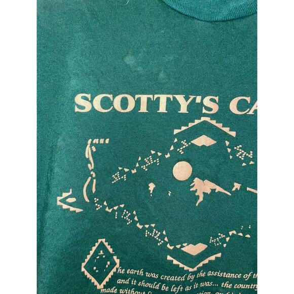 Vintage Test Print Shirt Scottys Castle Chief Joseph Tee STAINED VTG 90s Large - Picture 3 of 12
